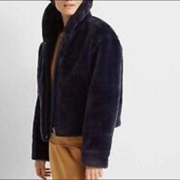 NWT! CLUB MONACO FAUX FUR JACKET - Picture 1 of 5